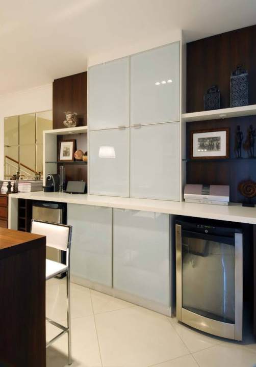 Projeto - Residencial- Chácara Primavera - Interiores - Bar e Cristaleira
