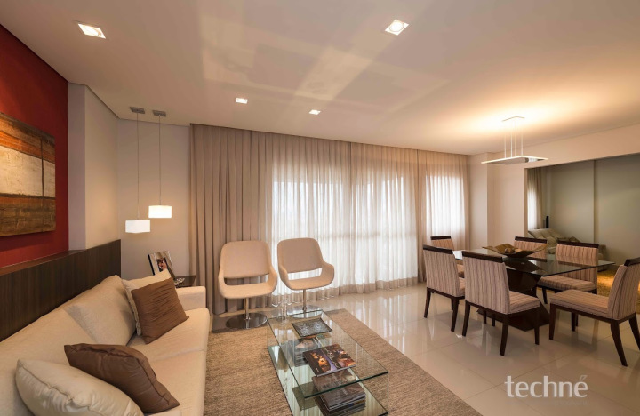 Projeto - Residencial - Mansões de Santo Antônio - Interiores - Salas de Estar e Jantar