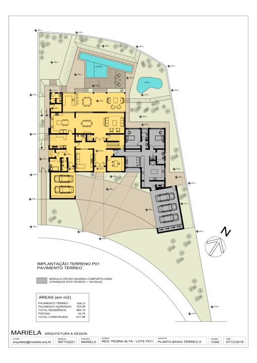 Projeto - Residencial - Pedra Alta - Arquitetura -Térreo A - 1