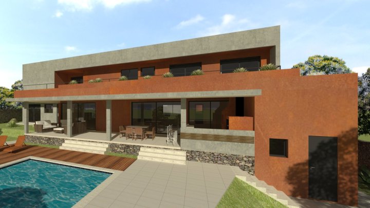 Projeto - Residencial - Pedra Alta - Arquitetura - Vista Fundos 2