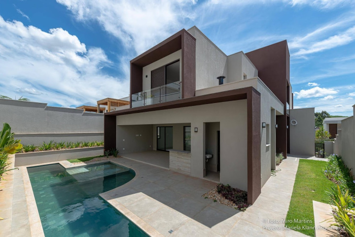 Projeto - Residencial - Dom Pedro CA - Arquitetura e Interiores - Fachada, Varanda e Piscina B