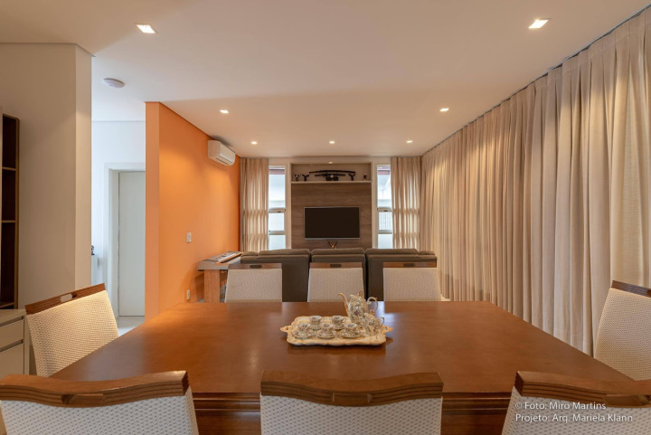 Projeto - Residencial - Barão do Café - Arquitetura e Interiores - Salas de Jantar e TV A