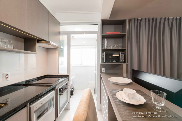 Projeto - Residencial - Studio Jundiaí Cinza- Interiores - Cozinha A