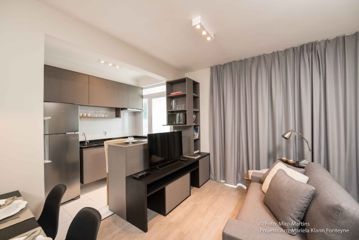 Projeto - Residencial - Studio Jundiaí Cinza- Interiores - Cozinha