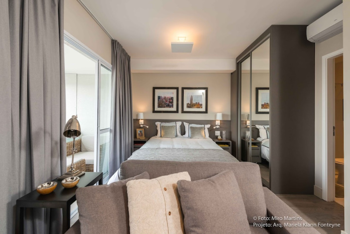 Projeto - Residencial - Studio Jundiaí Cinza- Interiores - Dormitório A