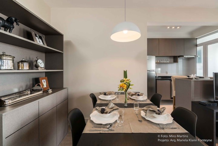 Projeto - Residencial - Studio Jundiaí Cinza- Interiores - Sala de Jantar A