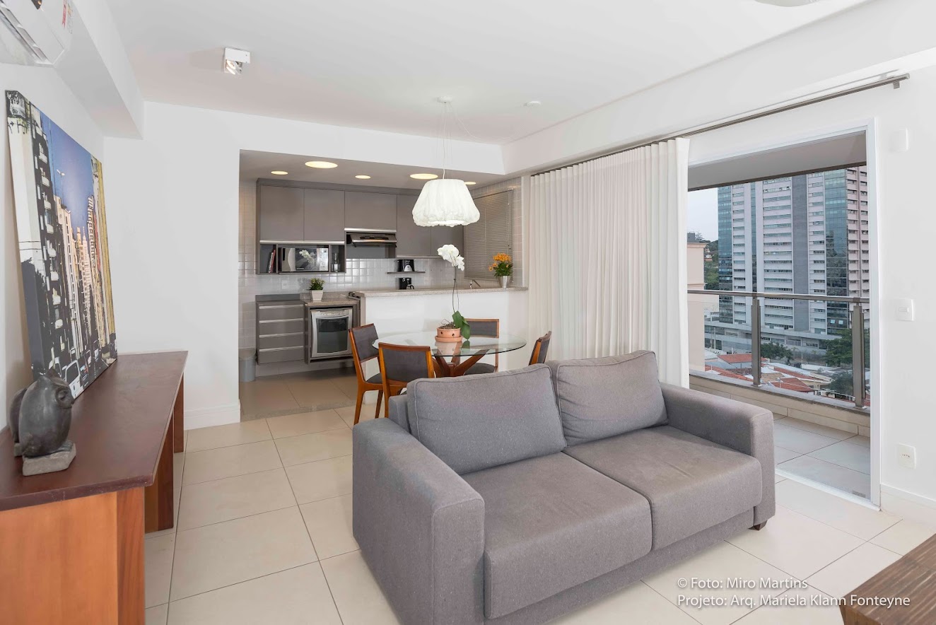 Projeto - Residencial - Cambuí RS - Interiores - Sala de Estar, de Jantar e Cozinha